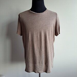 NEW Stenstroms 100% Linen Walnut Brown T-shirt Size XL
